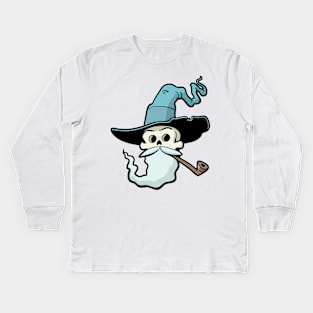 Skull Wizard Kids Long Sleeve T-Shirt